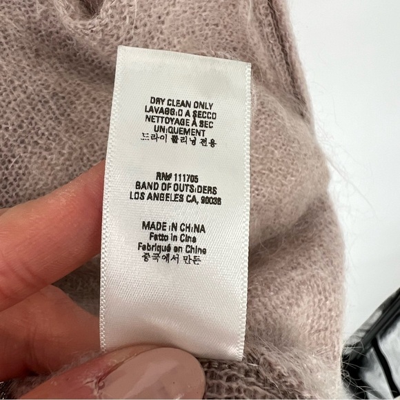 Band of Outsiders Mauve‎ Brown Mohair Cardigan sz small - Picture 12 of 16